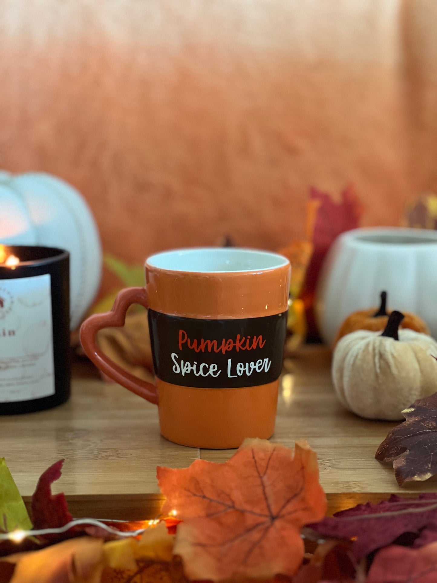 Pumpkin Spice Latte Shaped Lidded Mug