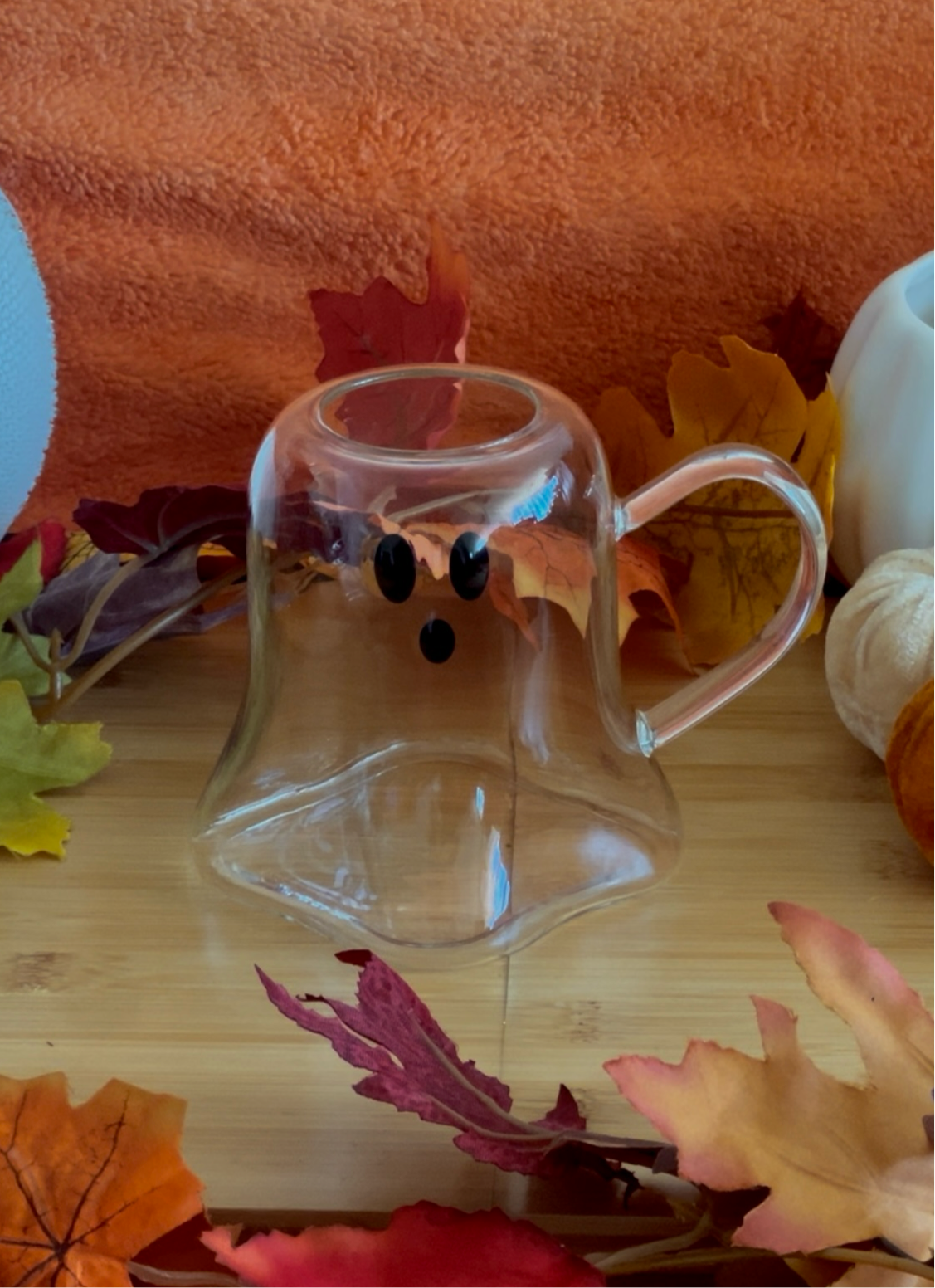 Cute Ghostie Clear Glass Mug