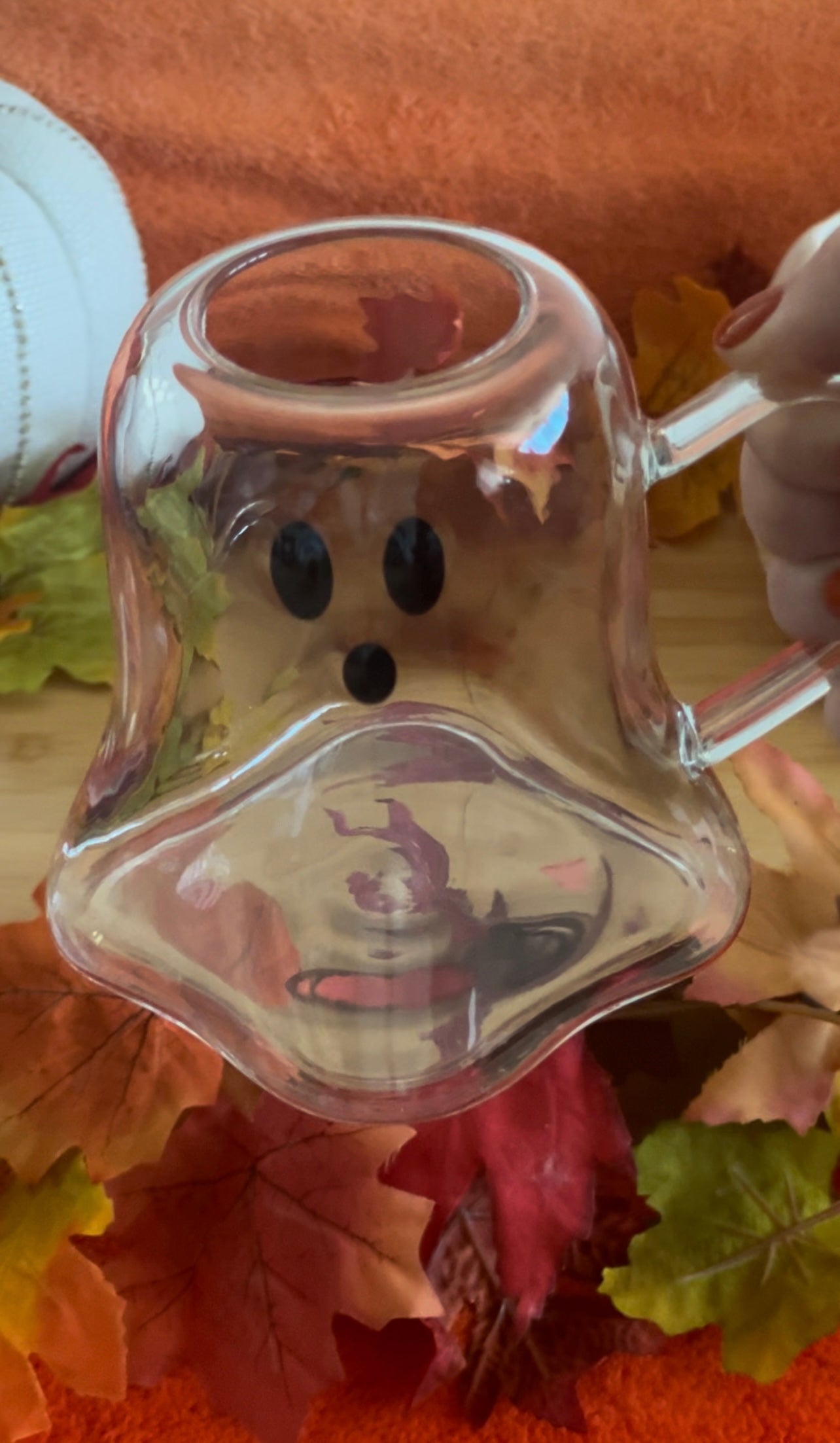 Cute Ghostie Clear Glass Mug
