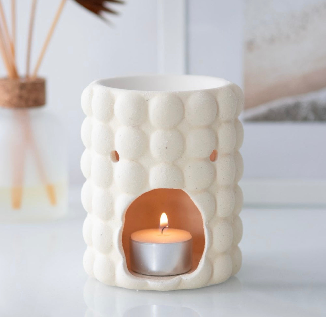 Cream Bubble Wax Melt Burner