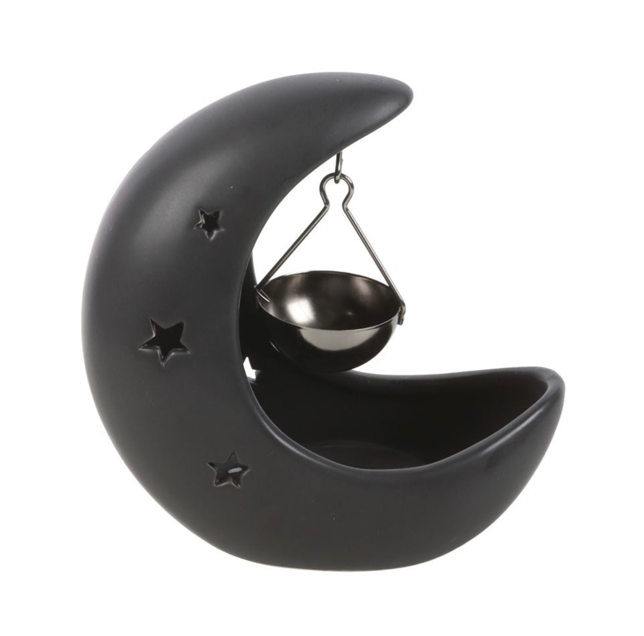 Black Crescent Moon Wax Melt Burner