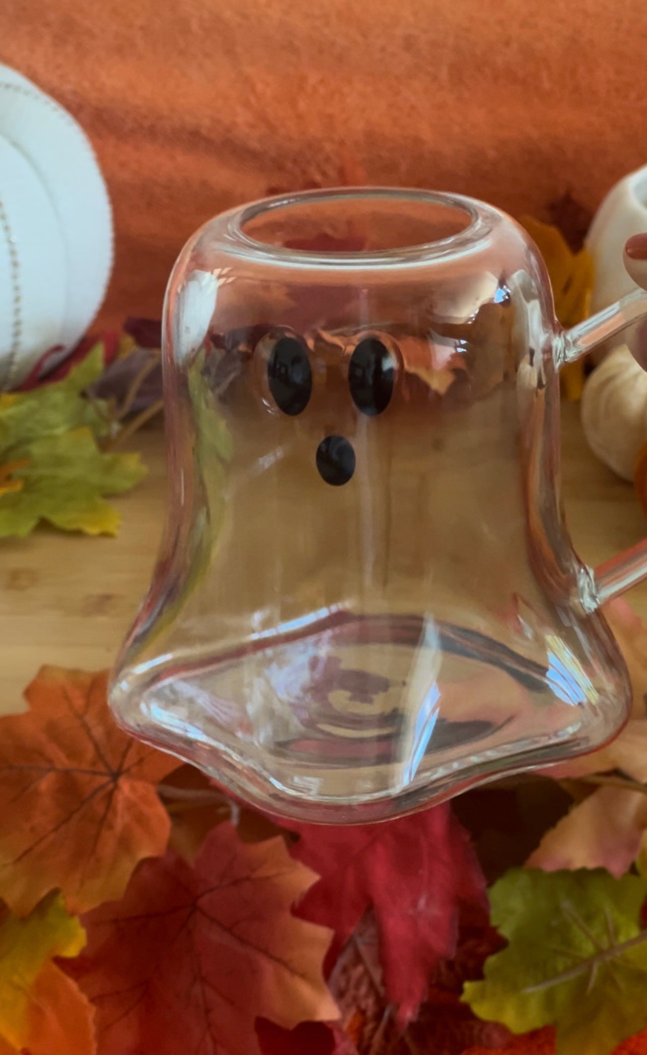 Cute Ghostie Clear Glass Mug