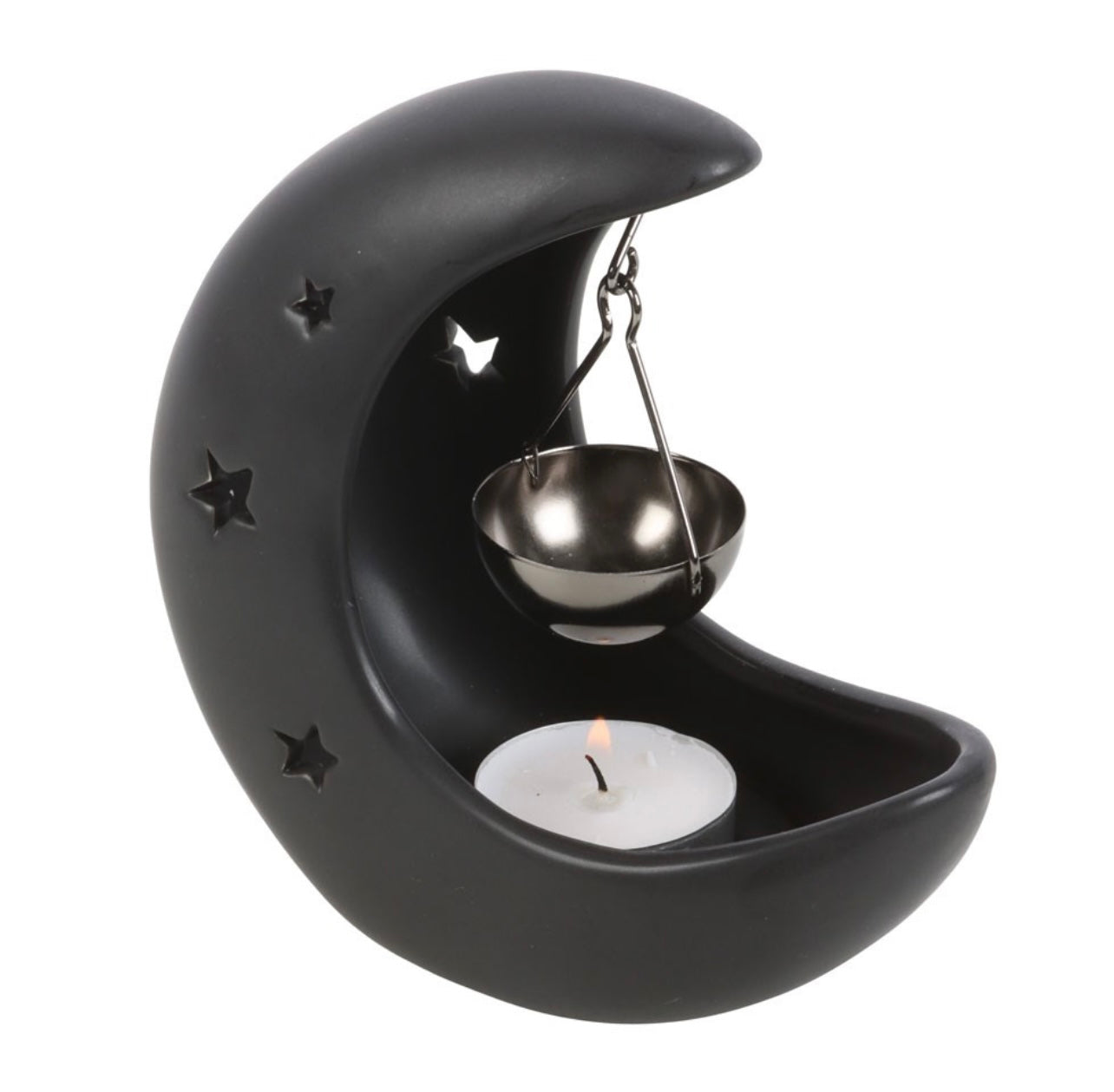 Black Crescent Moon Wax Melt Burner