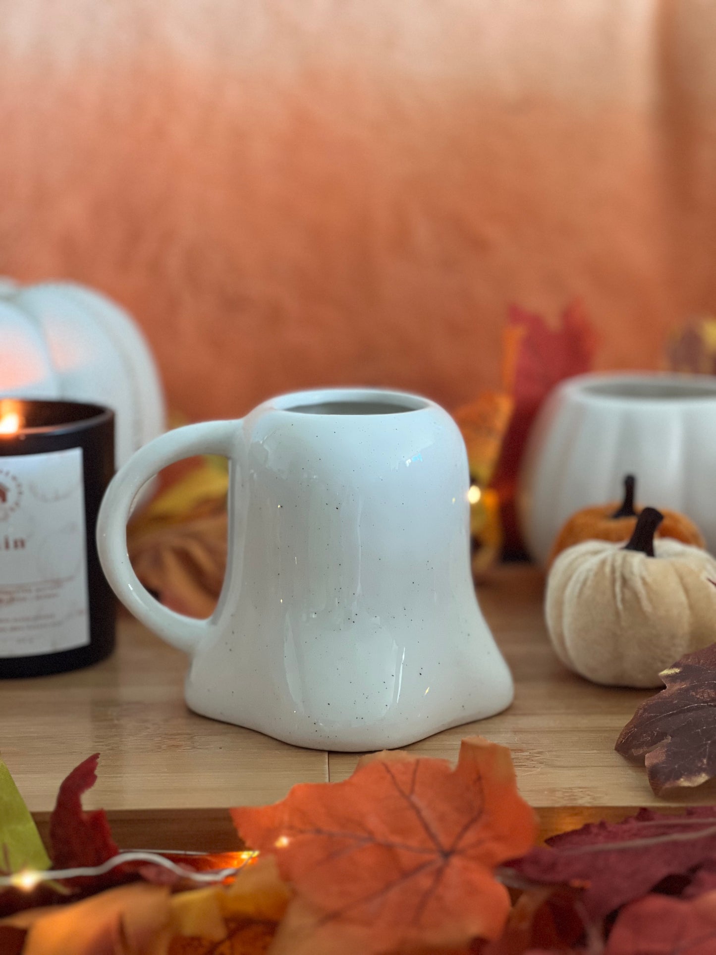 Cute Ghostie with Pumpkin Mug