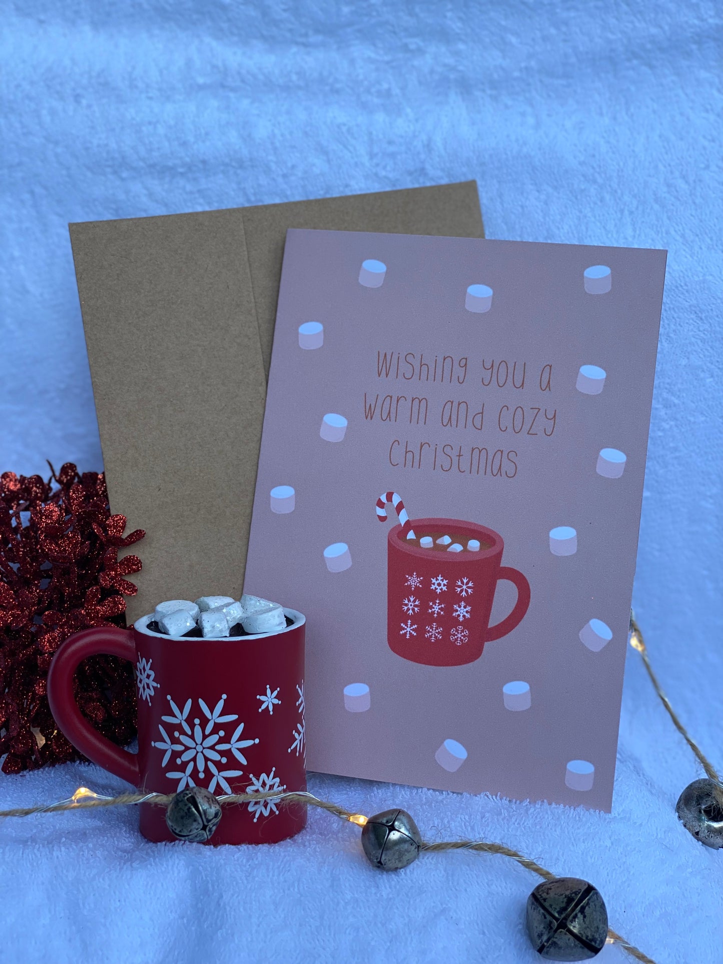 "Wishing You a Warm and Cozy Christmas" Greeting Card