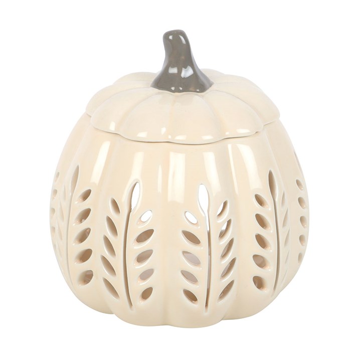 Cream Pumpkin Leaf Cut Out Wax Melt Warmer