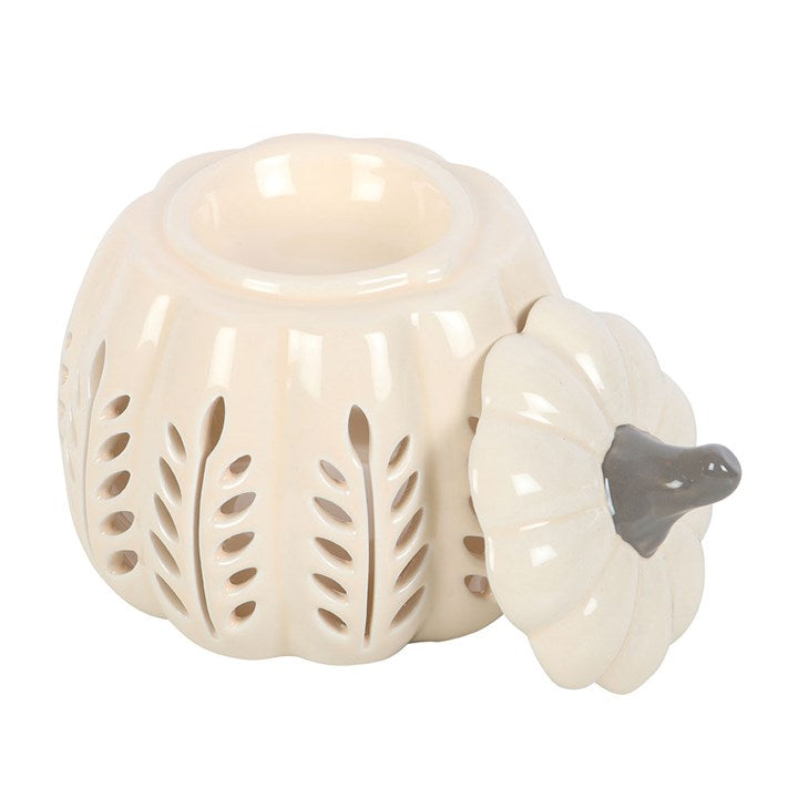 Cream Pumpkin Leaf Cut Out Wax Melt Warmer