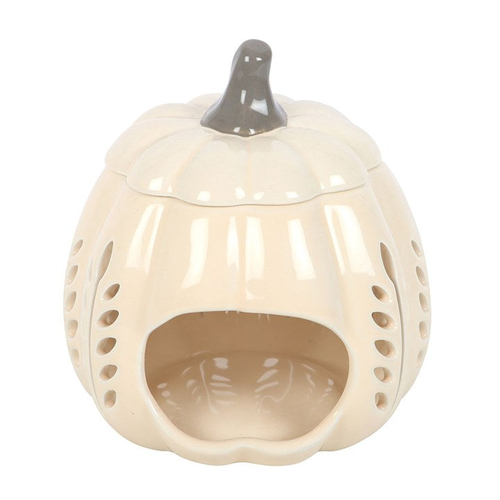 Cream Pumpkin Leaf Cut Out Wax Melt Warmer
