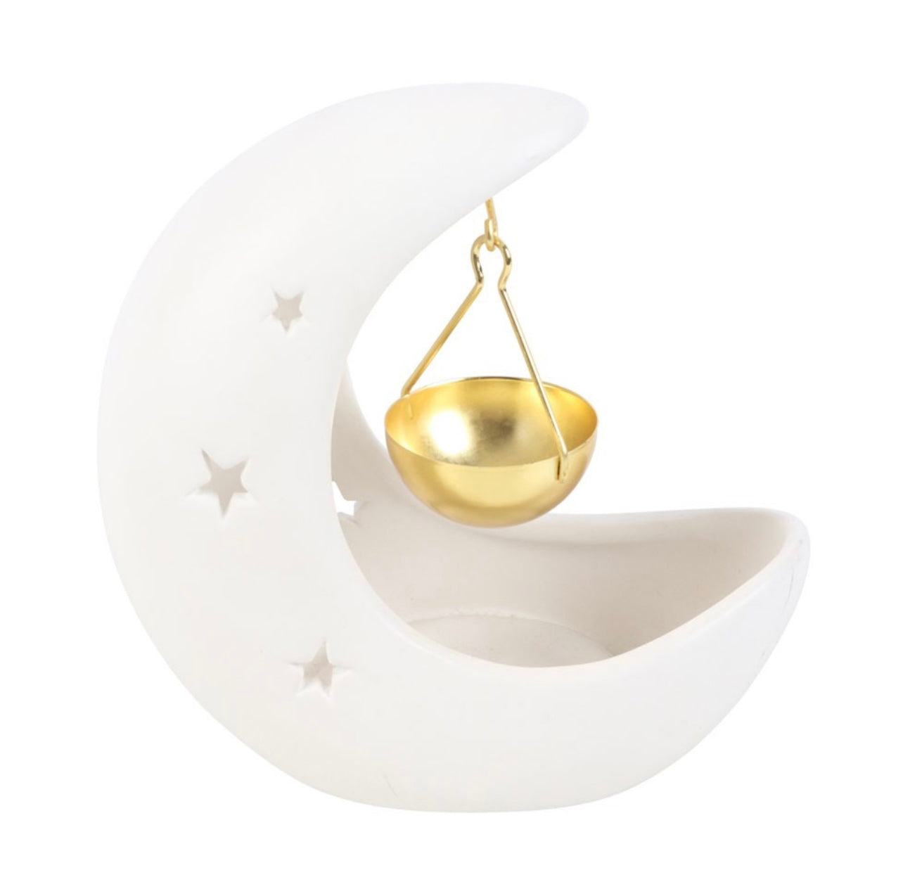 White Crescent Moon Wax Melt Burner