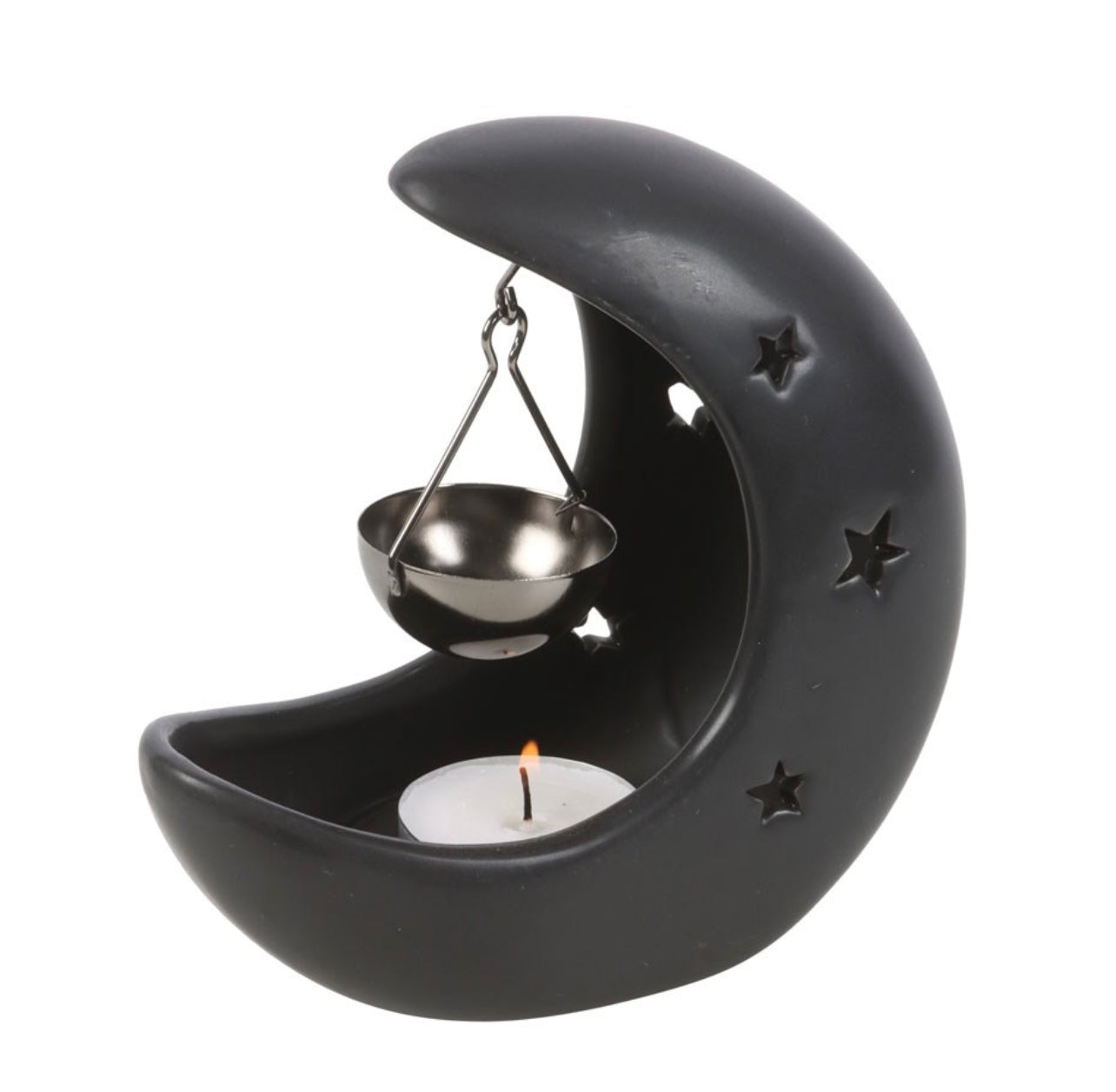Black Crescent Moon Wax Melt Burner