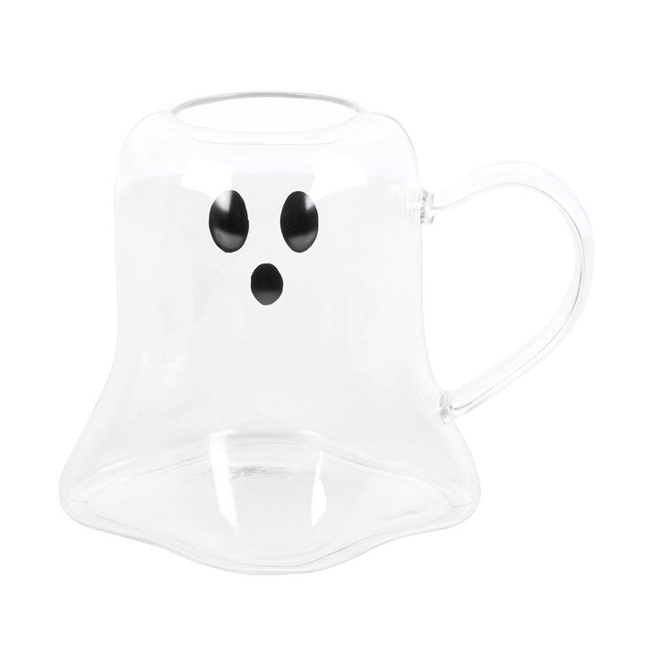 Cute Ghostie Clear Glass Mug