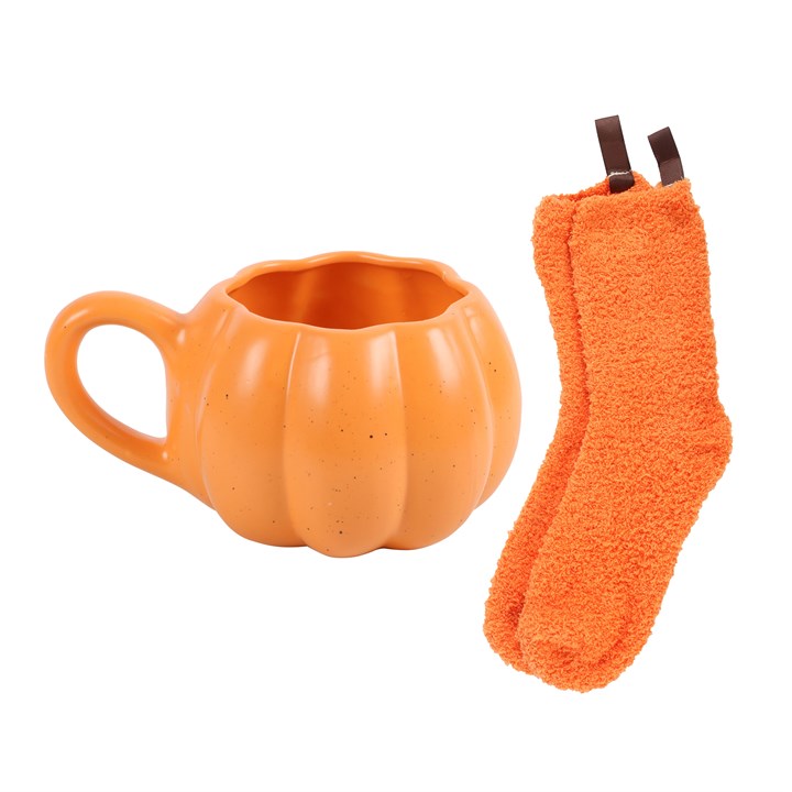 Pumpkin Mug and Sock Set