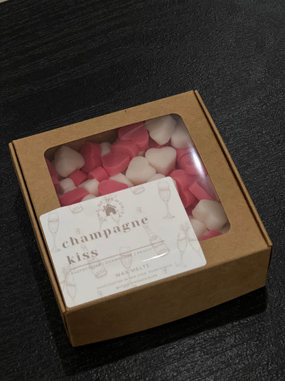 Champagne Kiss Wax Melts | Heart Shaped + Glitter