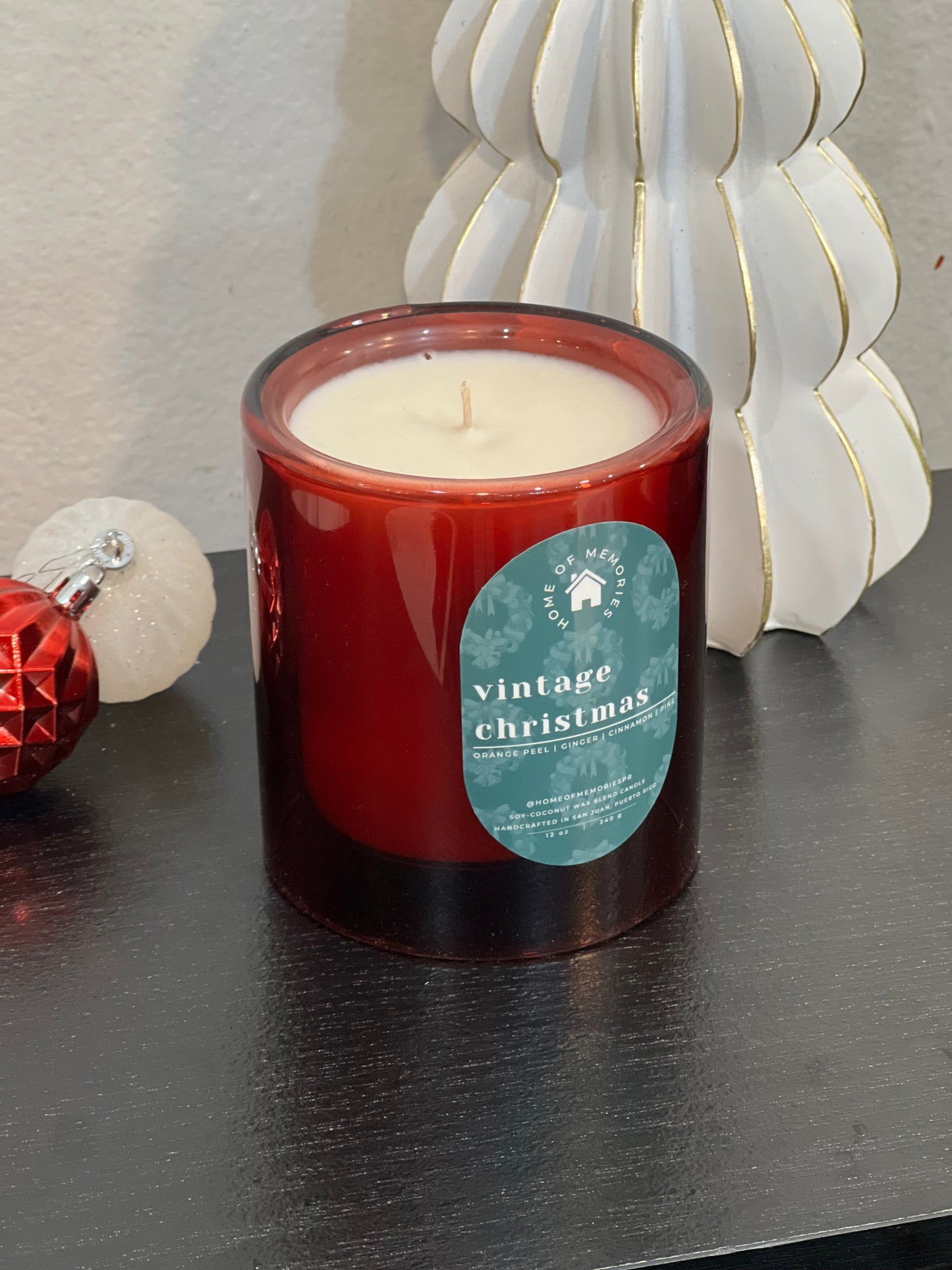 Vintage Christmas Crystal Candle | 12oz