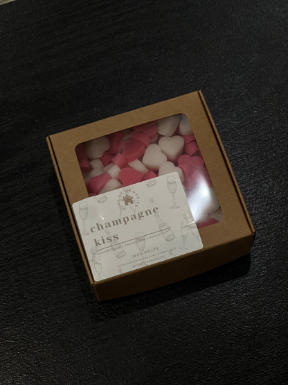 Champagne Kiss Wax Melts | Heart Shaped + Glitter