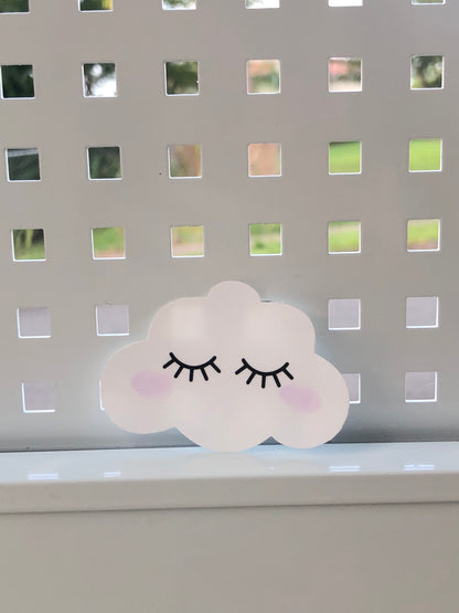 Cute Cloud with Eyelashes Waterproof Sticker