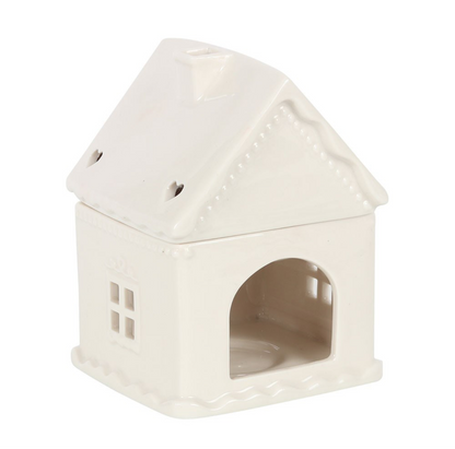 White Gingerbread House Wax Melt Burner