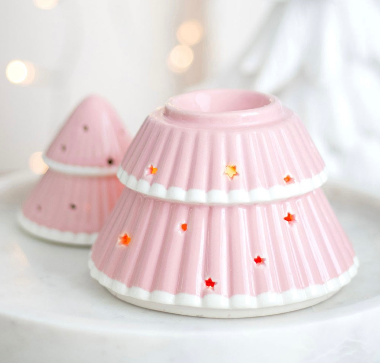 Pink Christmas Tree Wax Melt Burner