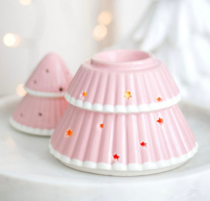 Pink Christmas Tree Wax Melt Burner