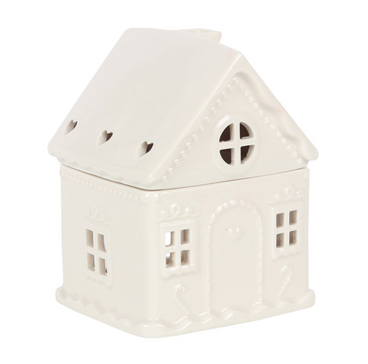 White Gingerbread House Wax Melt Burner