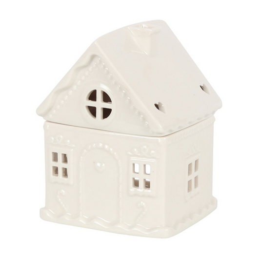 White Gingerbread House Wax Melt Burner