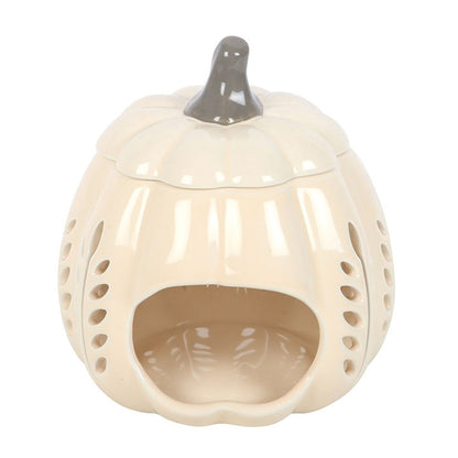 Cream Pumpkin Leaf Cut Out Wax Melt Warmer