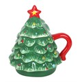 Vintage Christmas Tree Lidded Mug