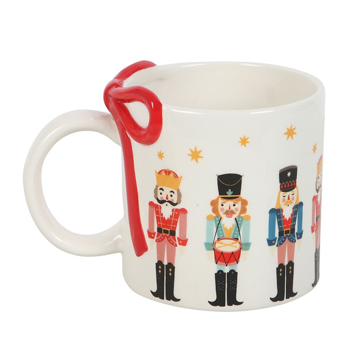 Nutcracker Print and Bow Mug