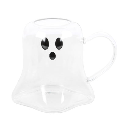 Cute Ghostie Clear Glass Mug