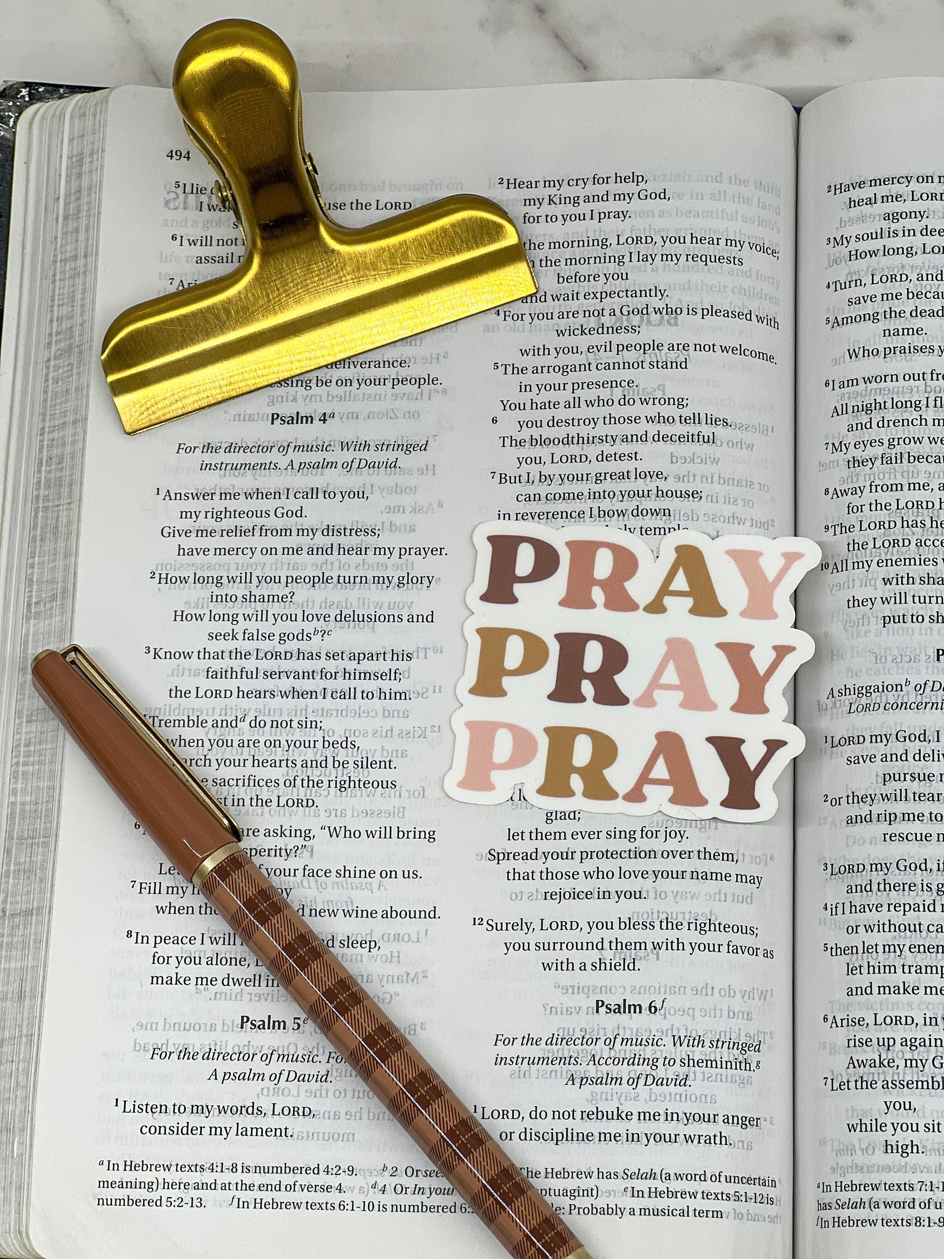 Pray Pray Pray | Waterproof Sticker | Christian Stickers | Cute Sticker For - Laptops, Water Bottles, Cars, Gifting, etc. | Faith, Worship