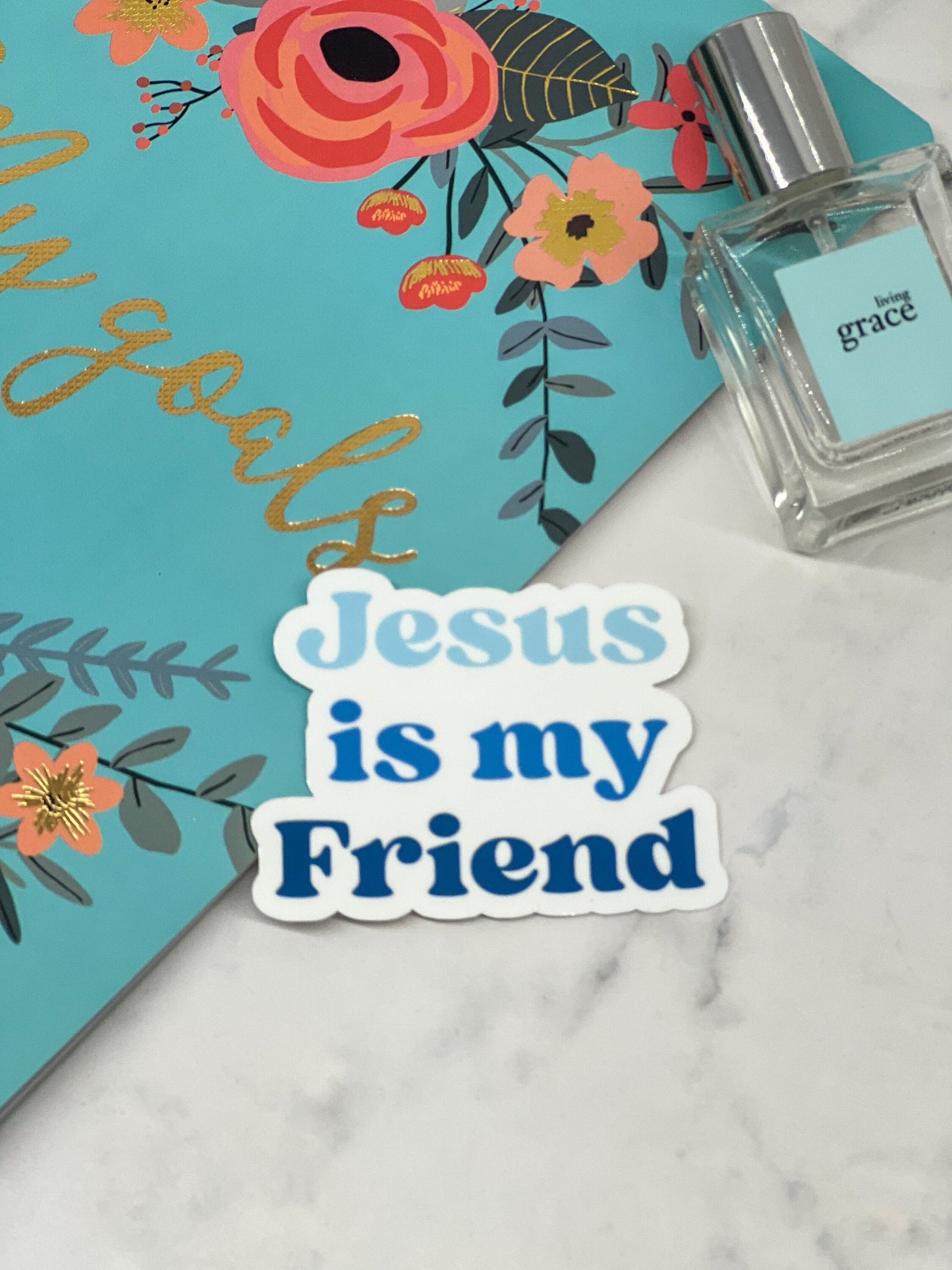 Jesus is my Friend | Waterproof Sticker | Christian Stickers | Cute Sticker For - Laptops, Water Bottles, Cars, Gifting, etc.| Faith,Worship