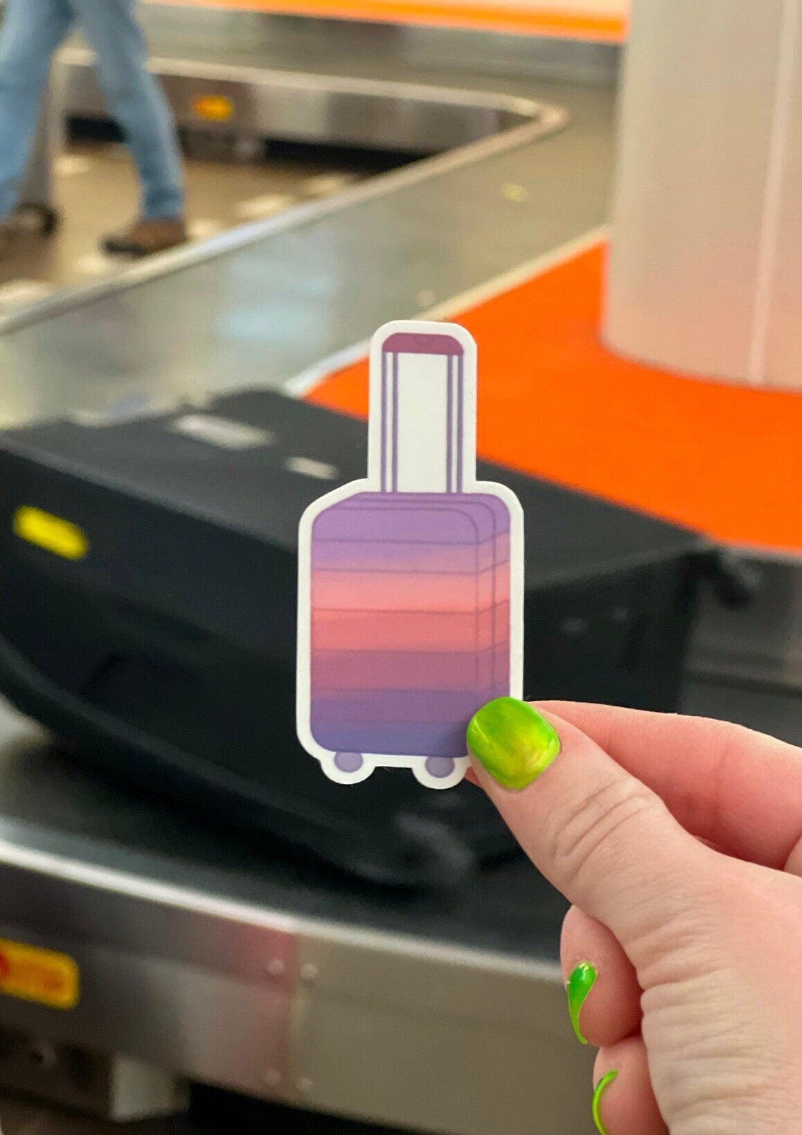 Suitcase | Waterproof Sticker | Traveling, Airline, Sunset | Cute Sticker For- Water Bottles, Laptops, Cars, etc